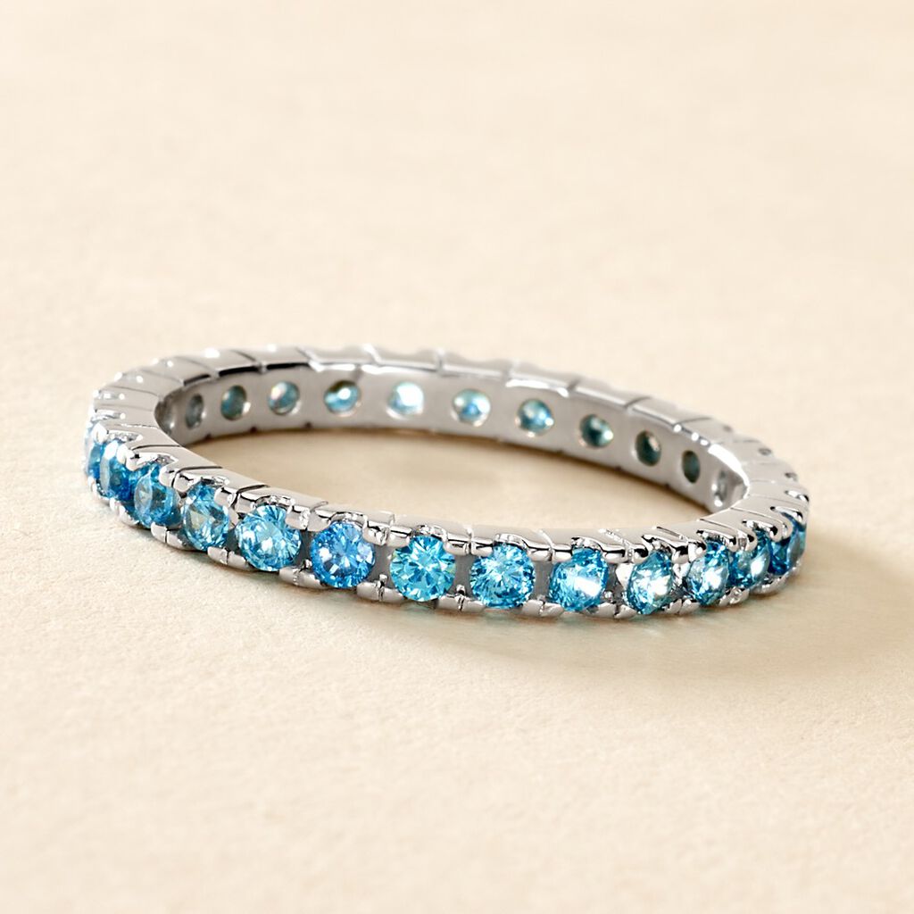 Bague Rio Argent Blanc Oxyde De Zirconium