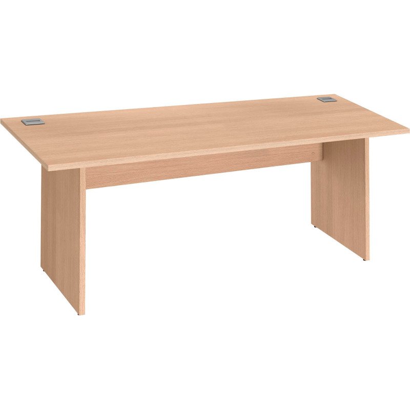 Bureau droit piètement plein bois Excellens - voile de fond droit