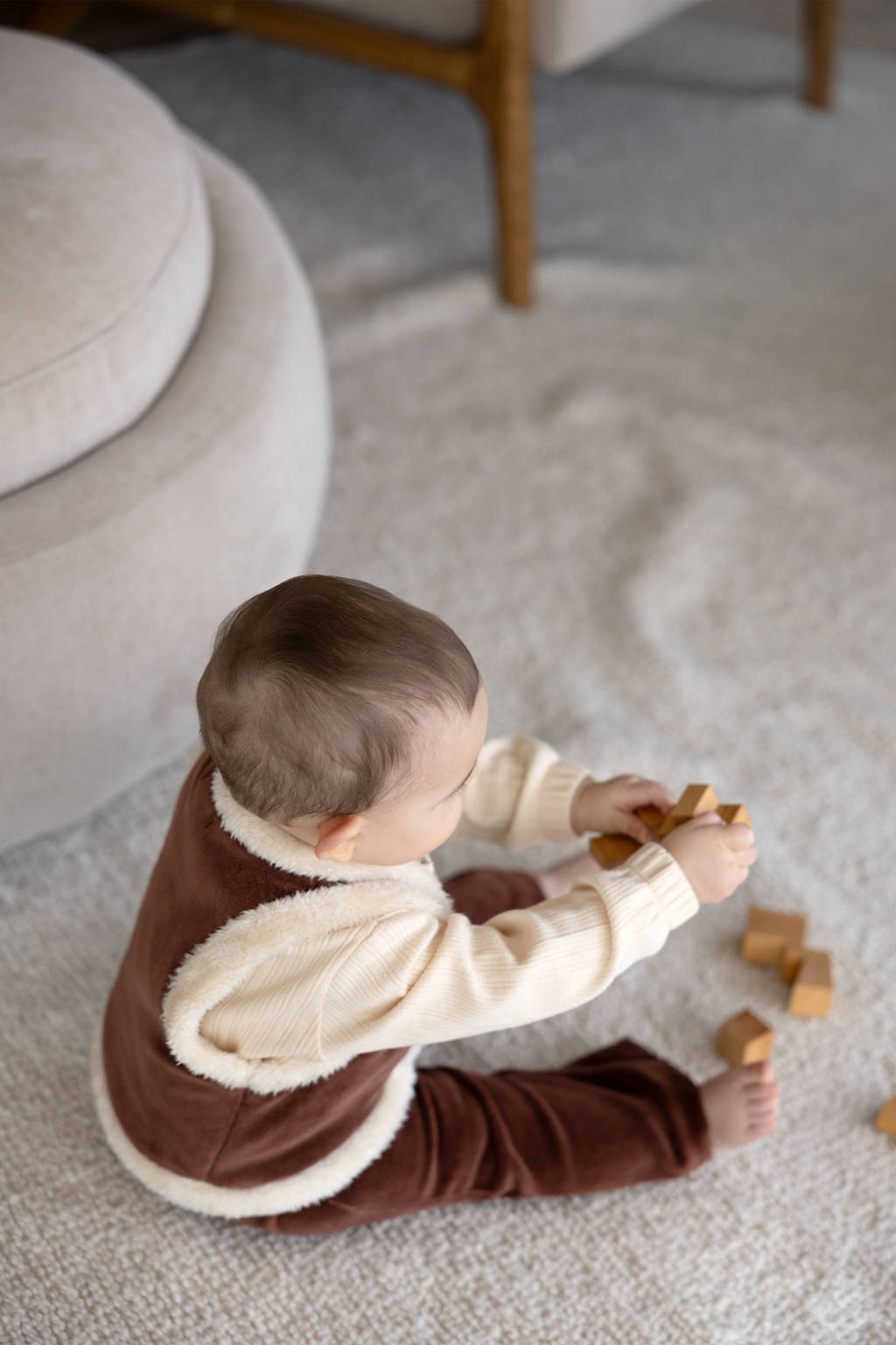 Dirkje gilet bruin/ecru