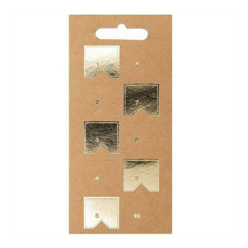 10 feuilles d'autocollants registre papier kraft