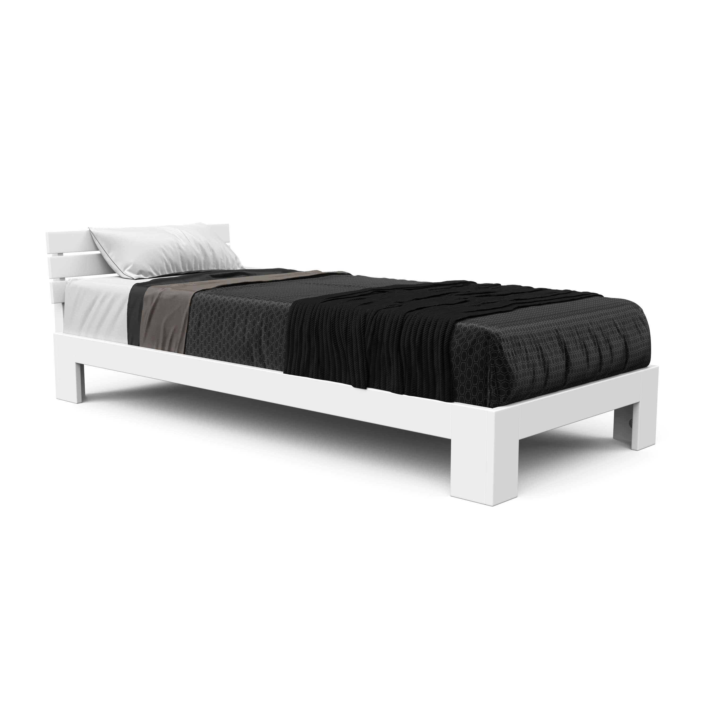 Bett Holz JAYDEN 90 x 200 cm weiss