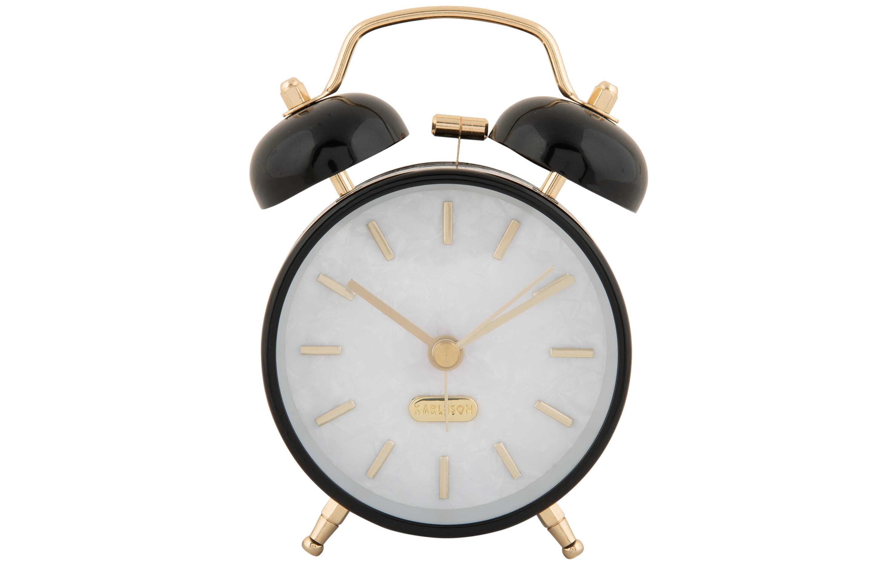 Klassischer Wecker Pearl Glow BlackWecker mit Doppelglocke