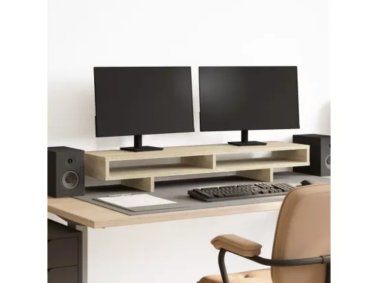 Support de moniteur chêne sonoma 100x27x15 cm bois d'ingénierie