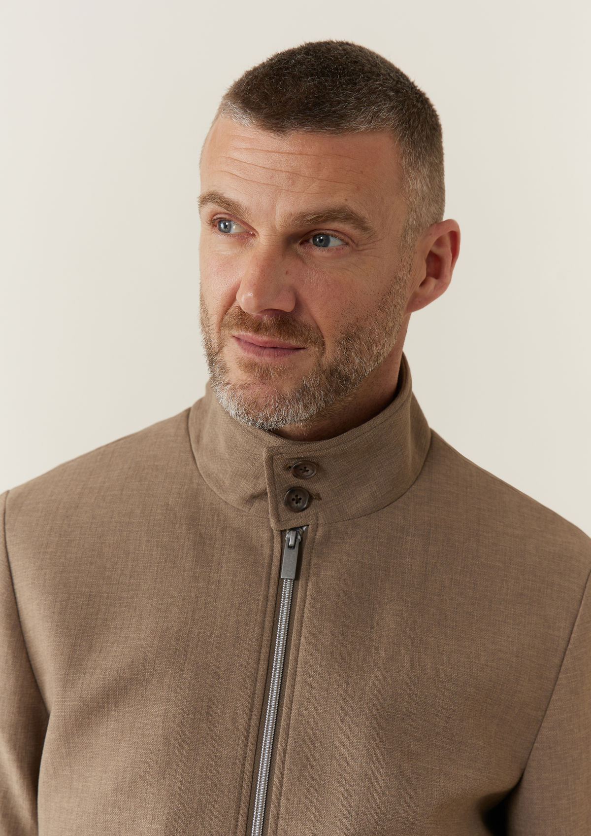 Blouson Kraken en polyester recyclé uni taupe