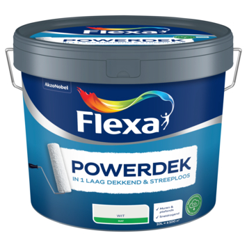Flexa Powerdek muurverf mat wit 10 liter