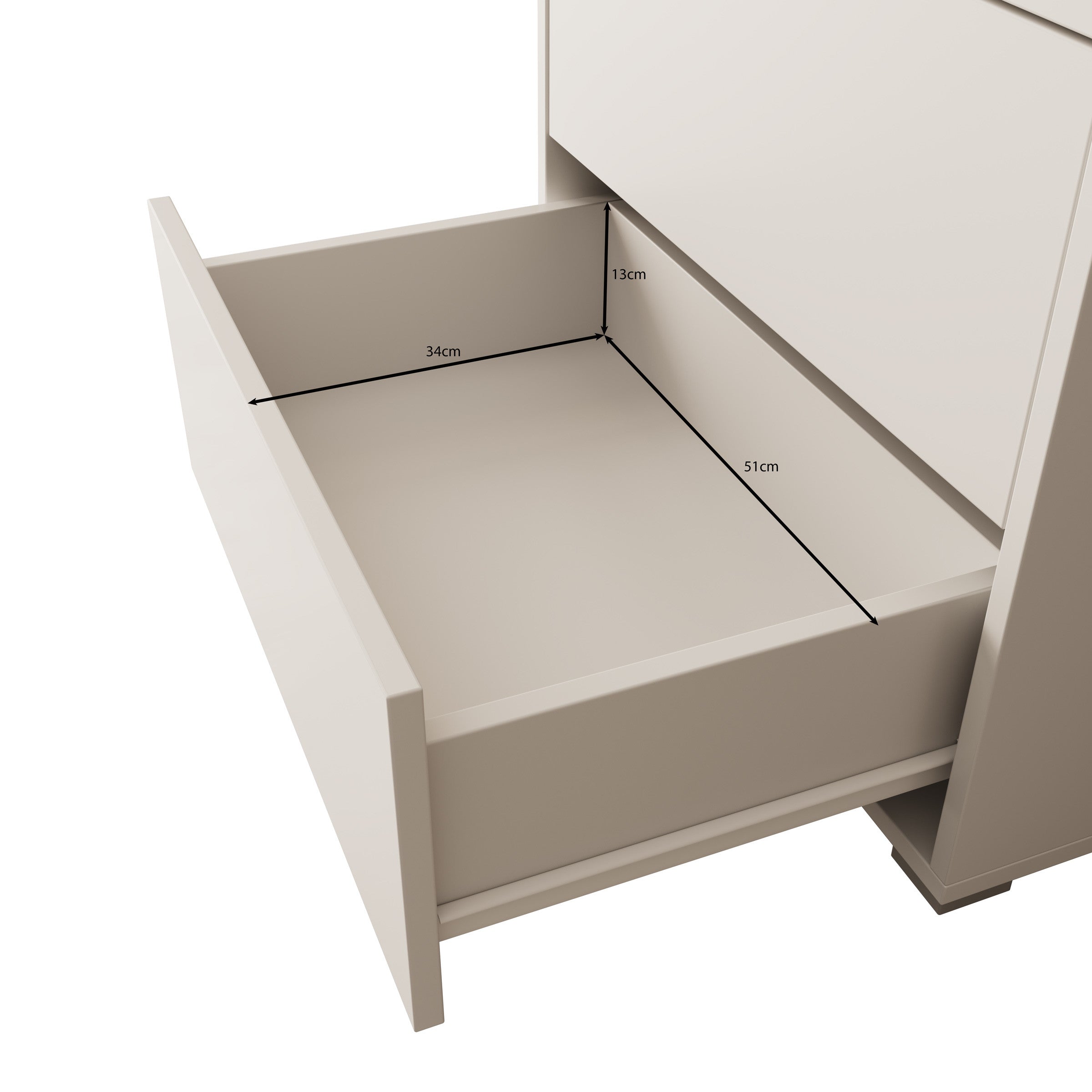 Gideon - Boekenkast - Beige - 60x40x178 cm