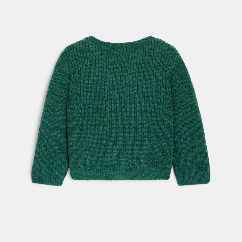 Gilet bébé fille maille tricot vert anglais Catimini Vert