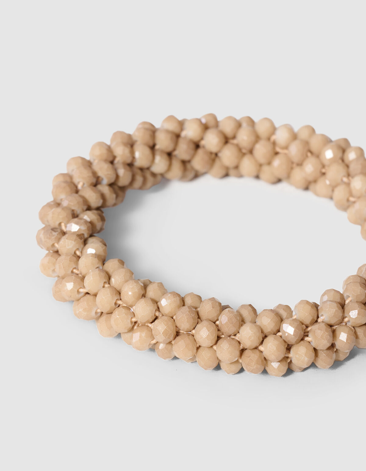 Beaded Armband Beige