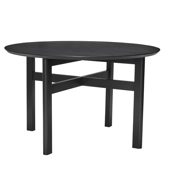 Hübsch Interior - Fjord Esstisch, Ø 120 cm, Esche schwarz