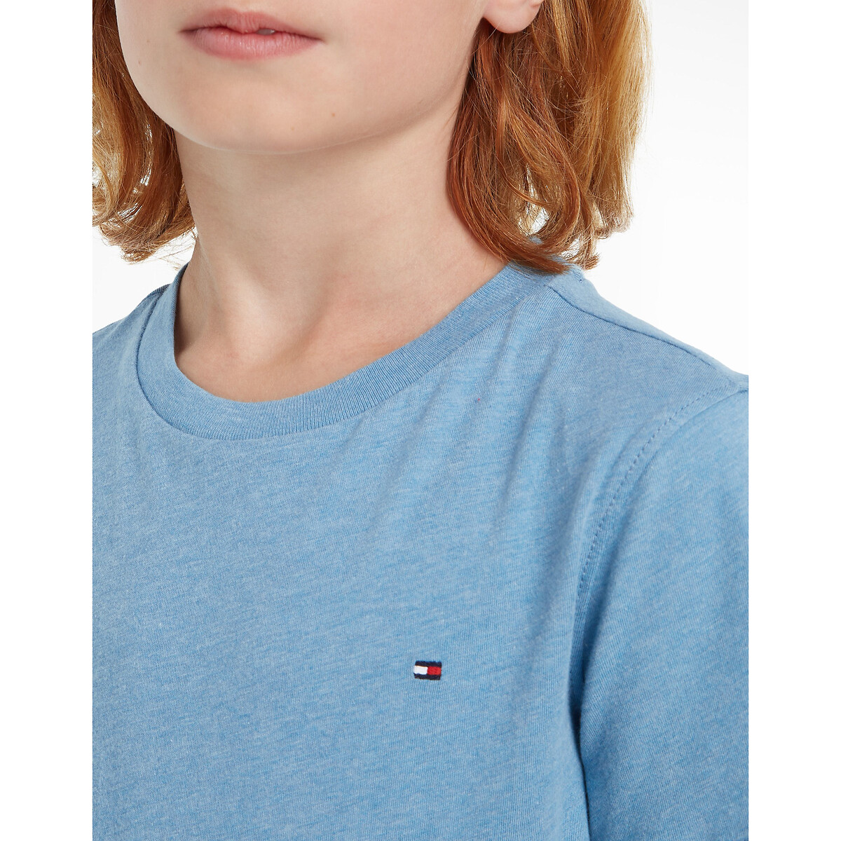 TOMMY HILFIGER<br>Camiseta de gola redonda em algodão orgânico