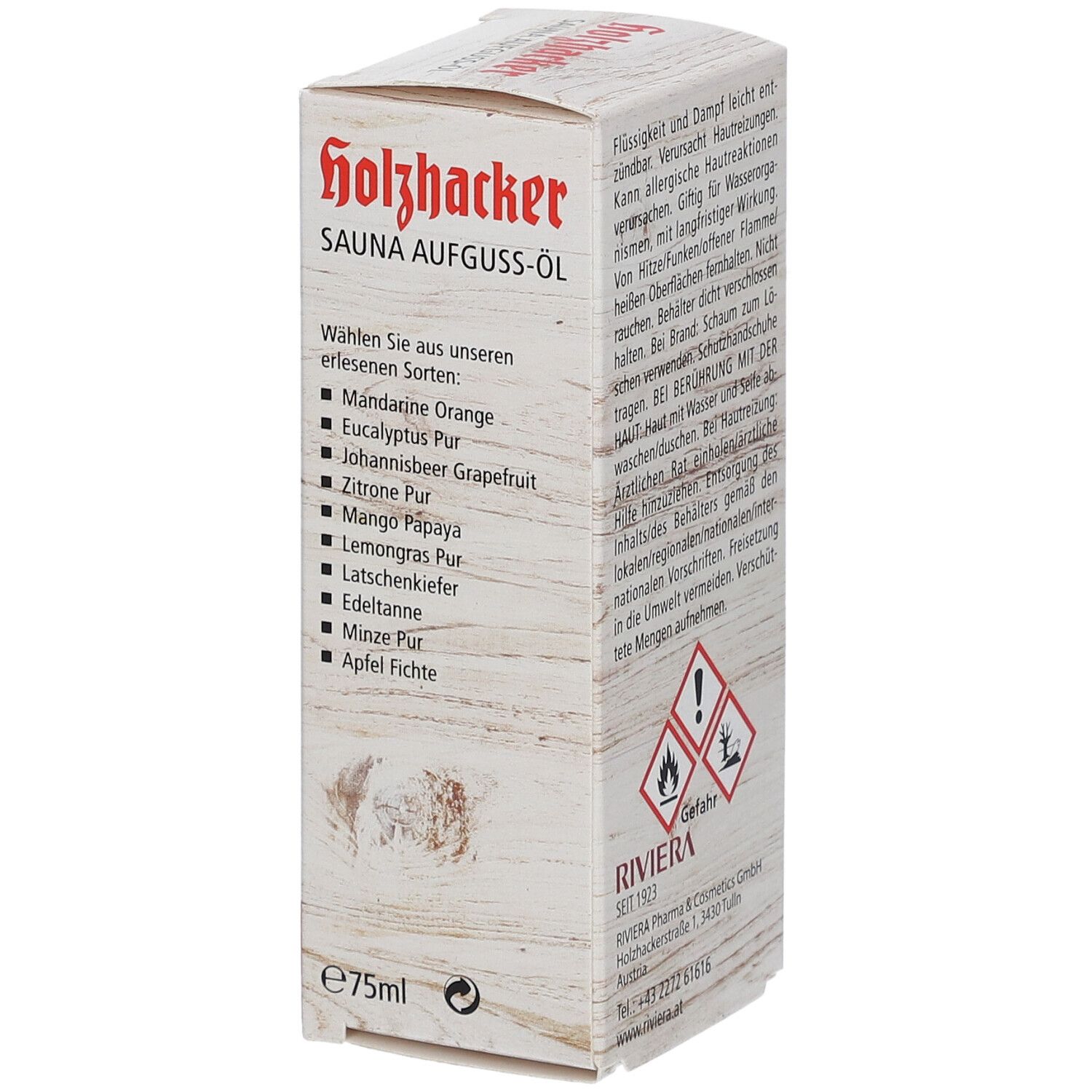 Holzhacker Sauna-Aufguss-Öl Lemongrass