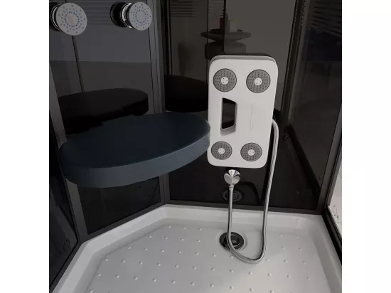 Home Deluxe Cabine de douche BLACK PEARL 120 x 80 cm Gauche