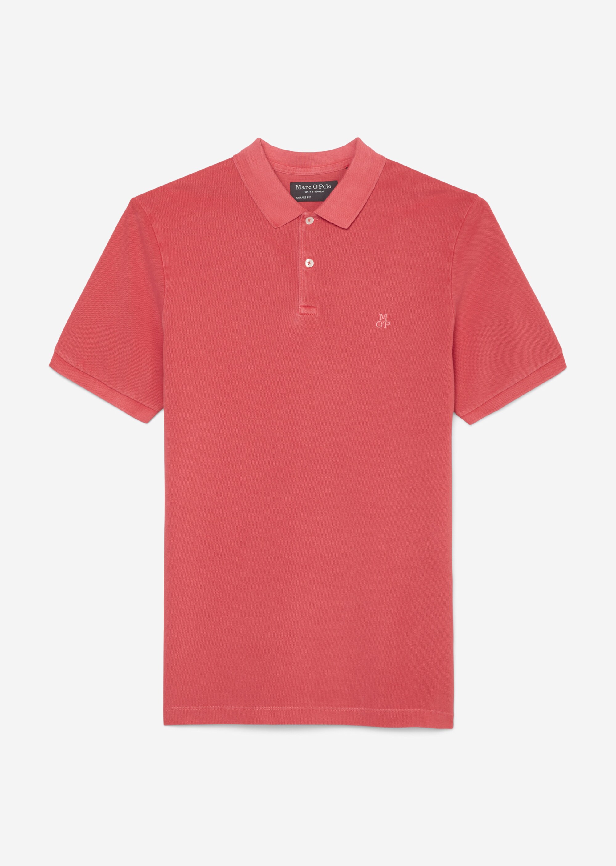 Kurzarm-Poloshirt Piqué shaped aus Organic Cotton-Stretch