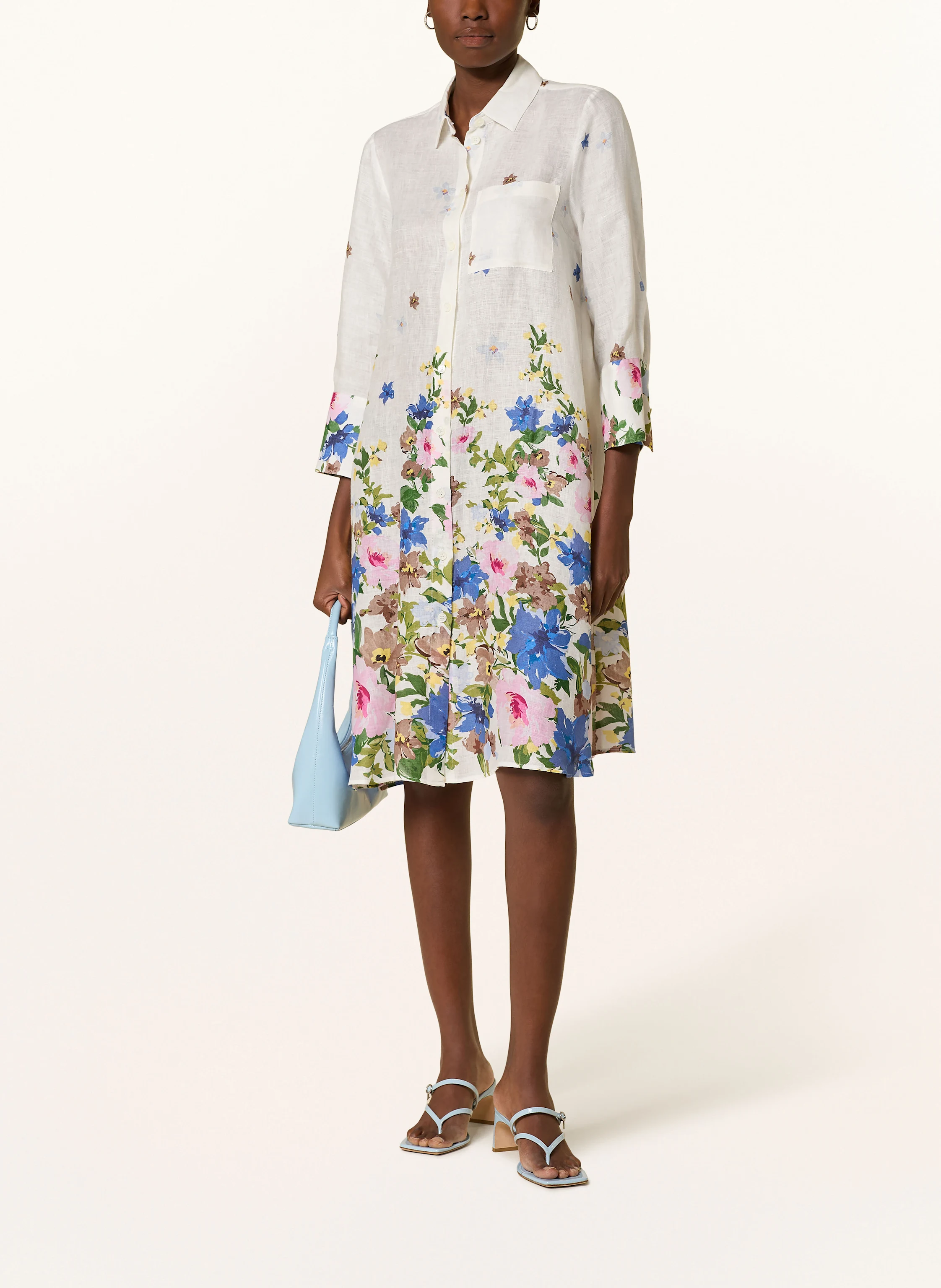 ROBERT FRIEDMAN Hemdblusenkleid aus Leinen