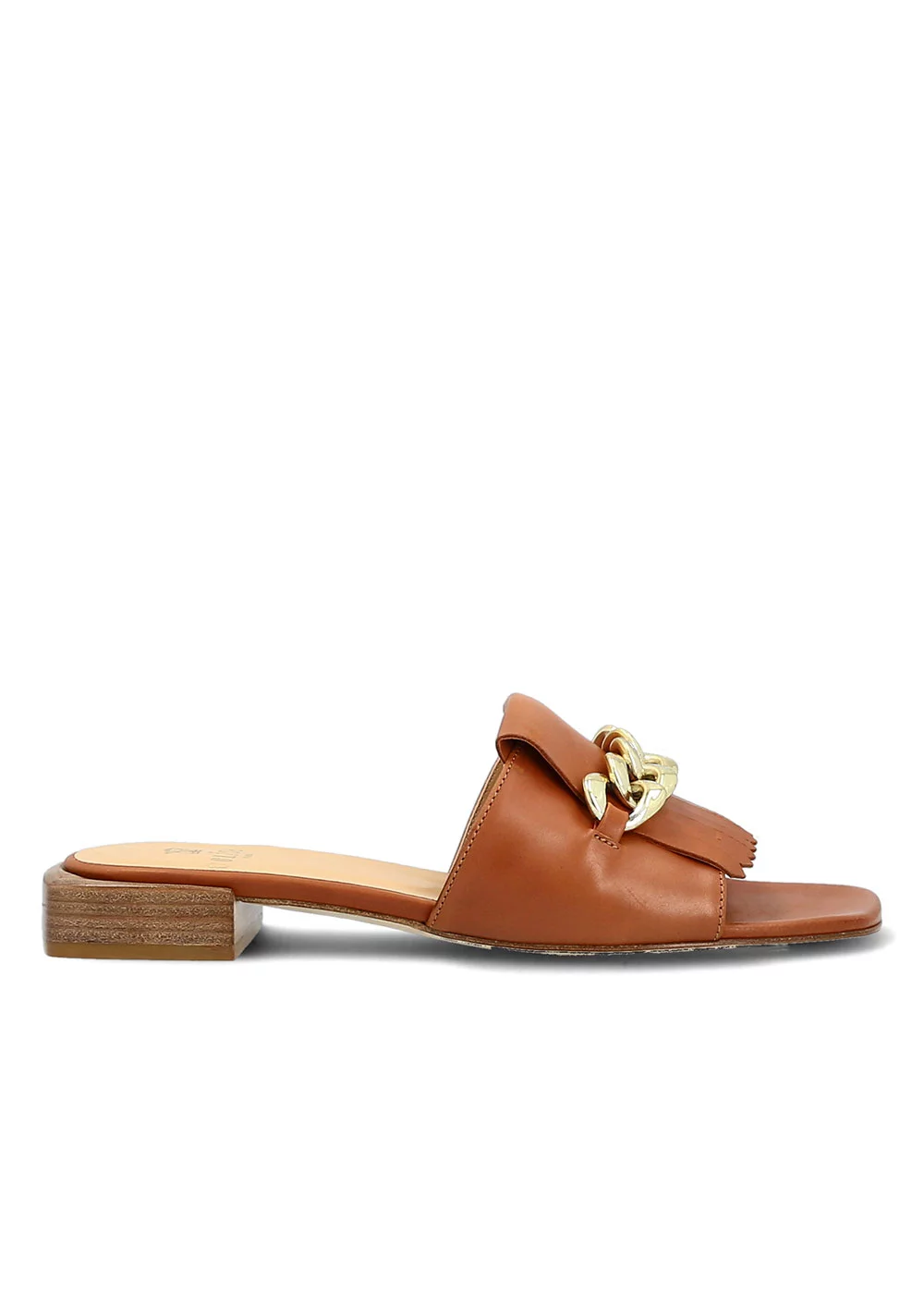 MULE ORIANE CUIR CAMEL