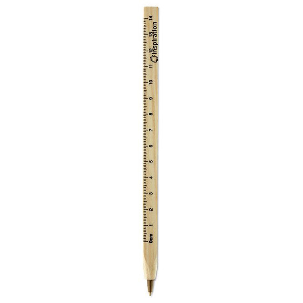GiftRetail MO8200 - WOODAVE Stylo bille - règle en bois