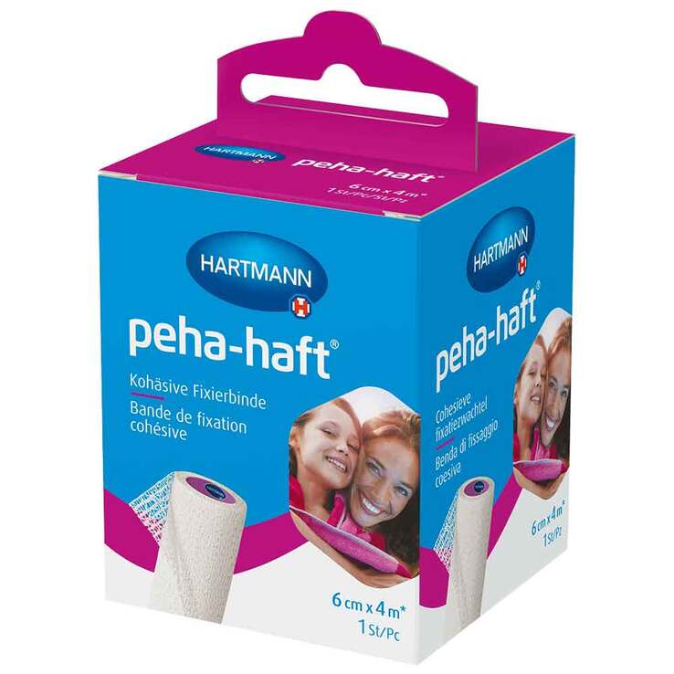peha-haft® Kohäsive Fixierbinde latexfrei 6 cm x 4 m, 1 St