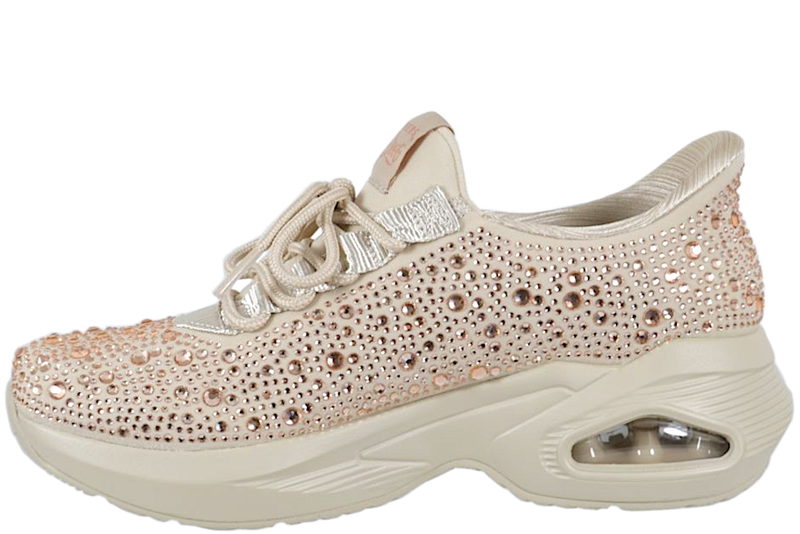 SKECHERS M-UNO - RIANESTONED AIR SNOOP DOG BEIGE SNEAKER SLIP-INS