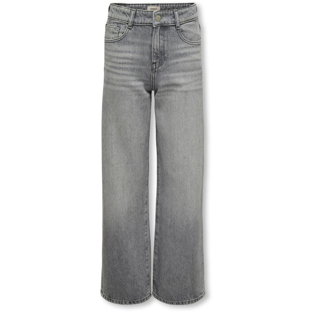 Køb kids ONLY Medium Grey Denim Kogcobain Reg Wide Rhinestone Dnm