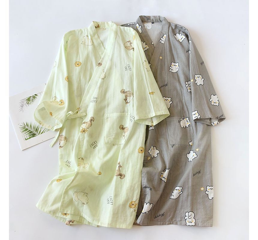 MelMount - Bijpassende pyjamajas met print voor koppels (verschillende ontwerpen)
