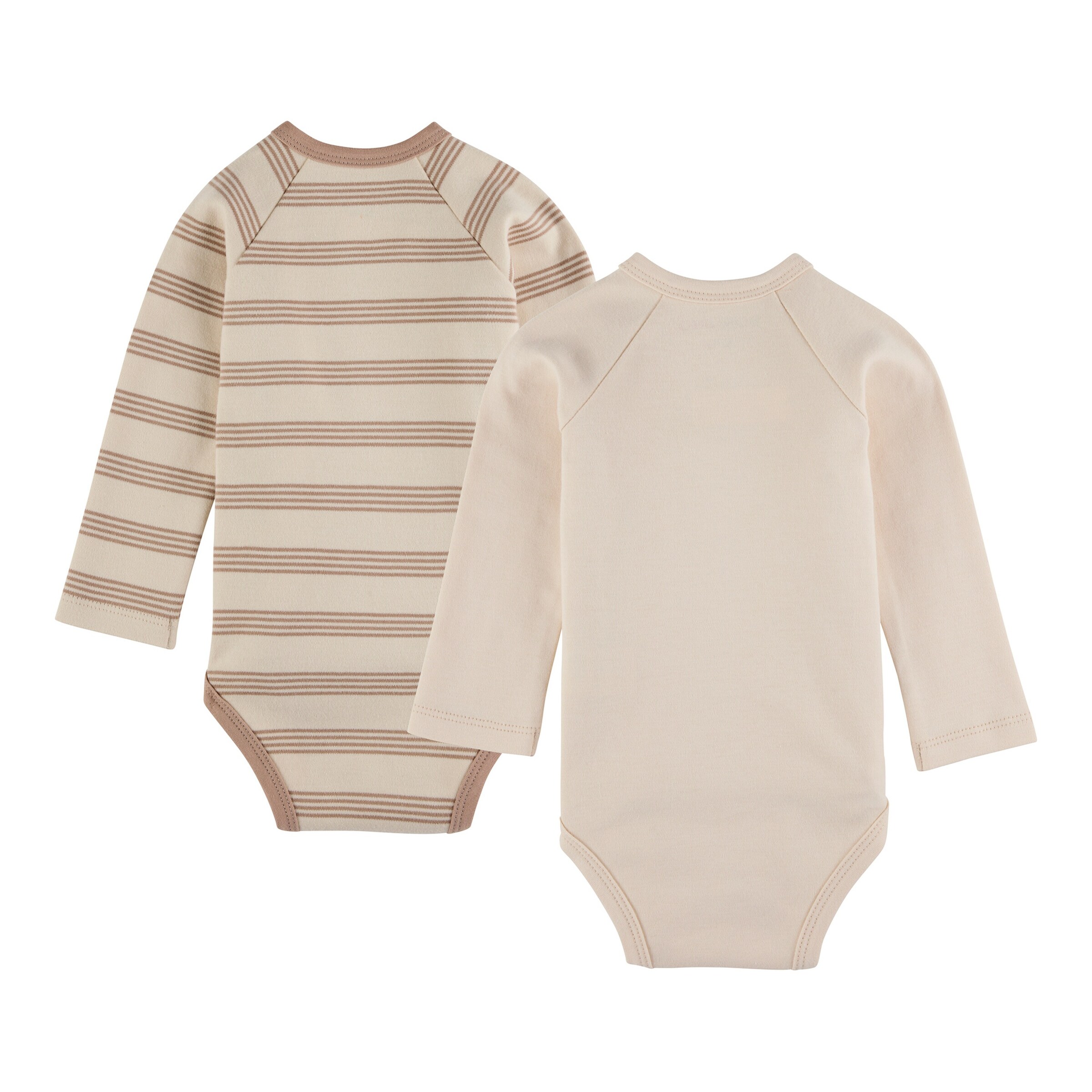 Bornino - Sea Life 2er-Pack Wickelbodys langarm Sea Life natur/beige
