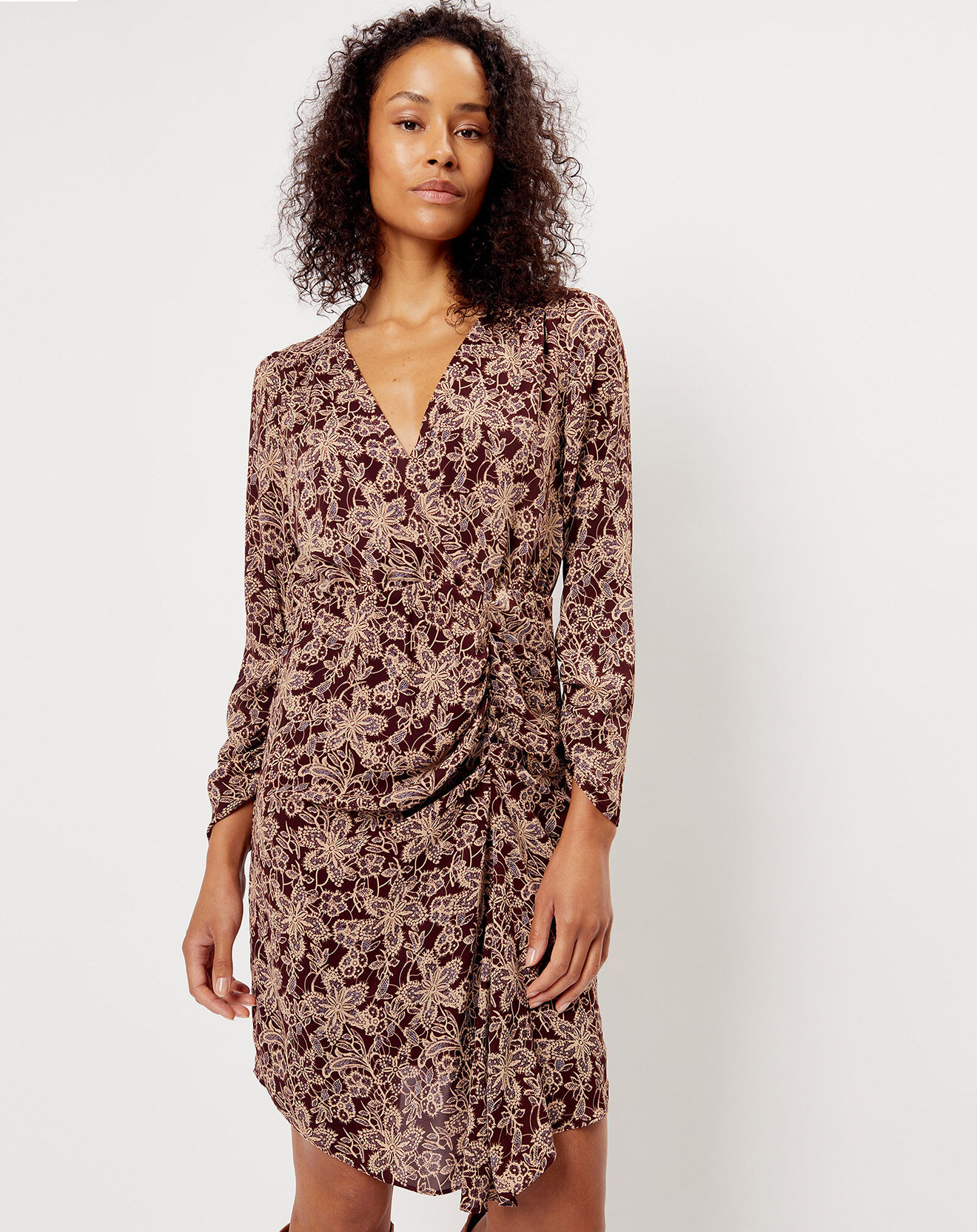 See u Soon Robe imprimée floral Luna bordeaux