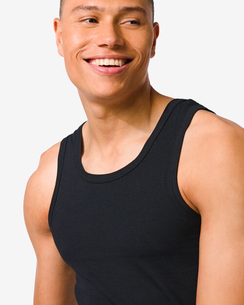 Lot de 2 maillots de corps pour homme noir