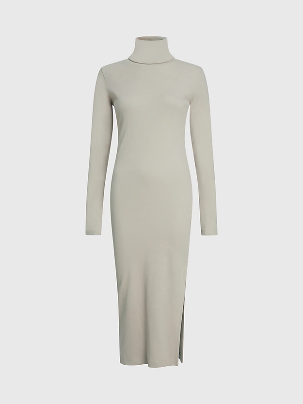 Vestido maxi canelado justo
