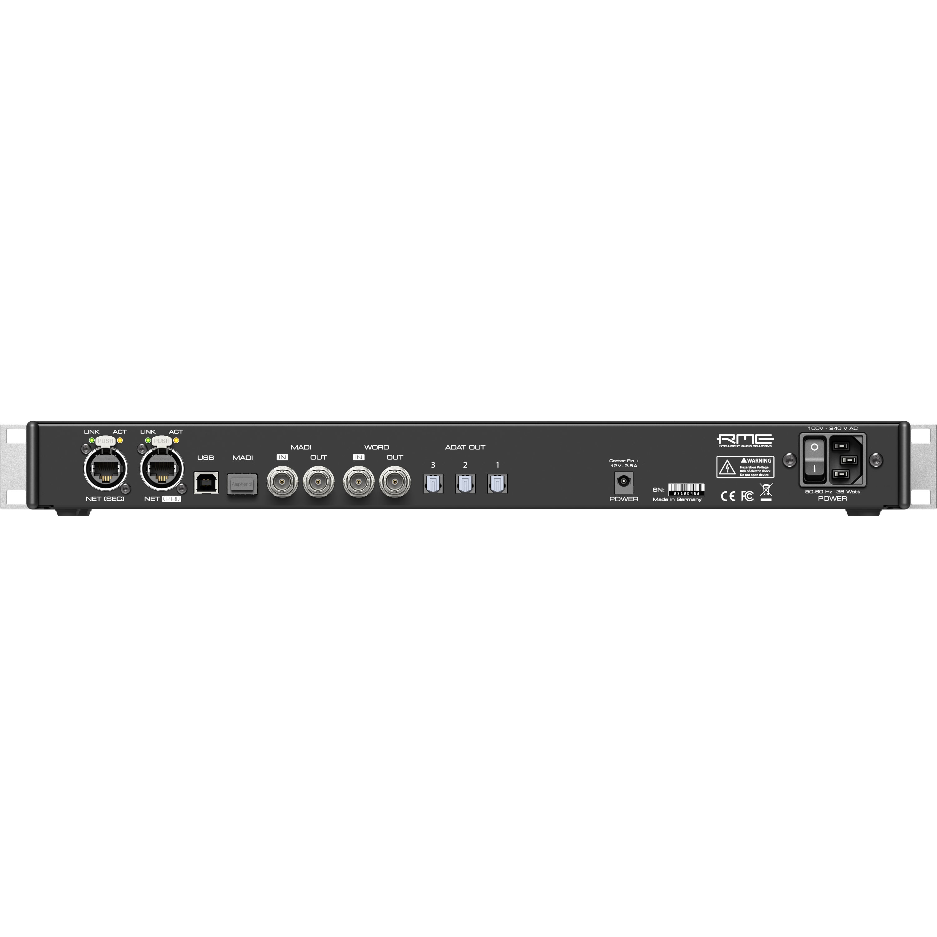 RME 12Mic-D 12-kanaals microfoon voorversterker met Dante