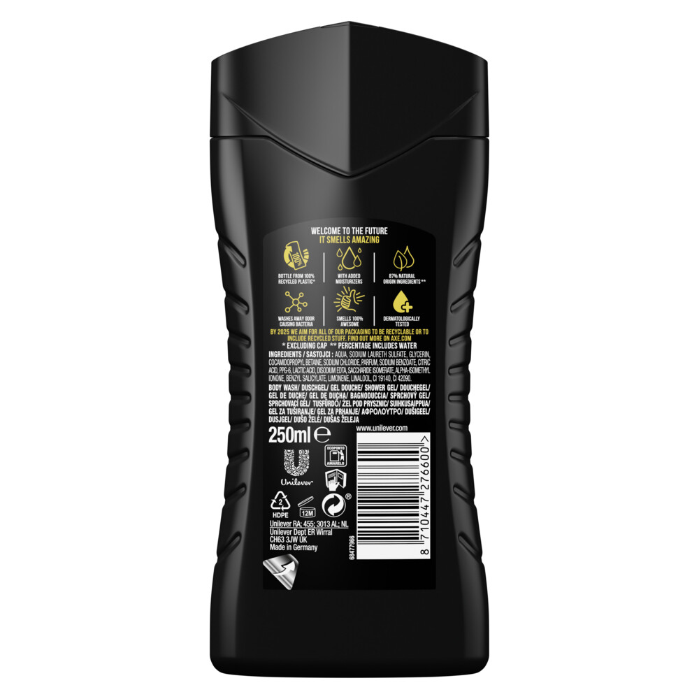 6x Axe 3-in-1 Douchegel Black250 ml