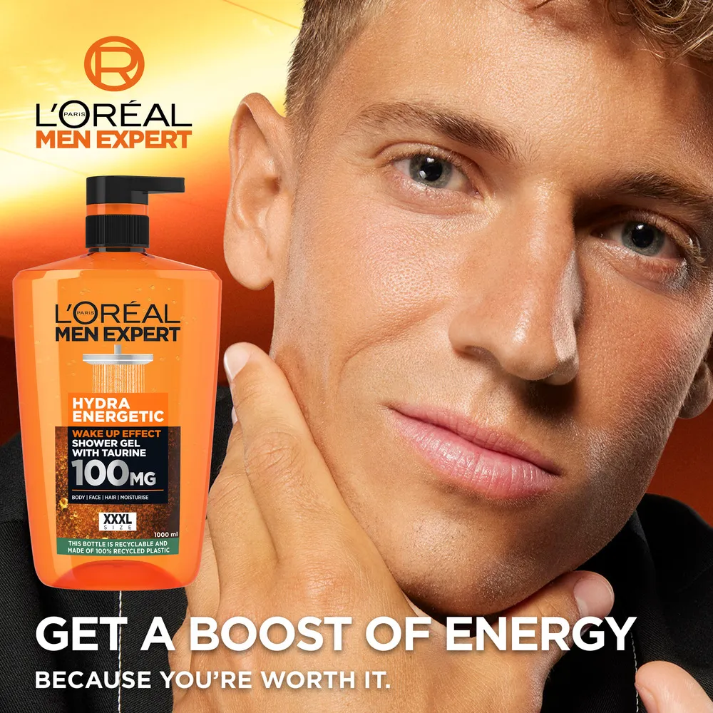 L'Oréal Paris Men Expert Hydra Energetic Shower Gel - 1000 ml.