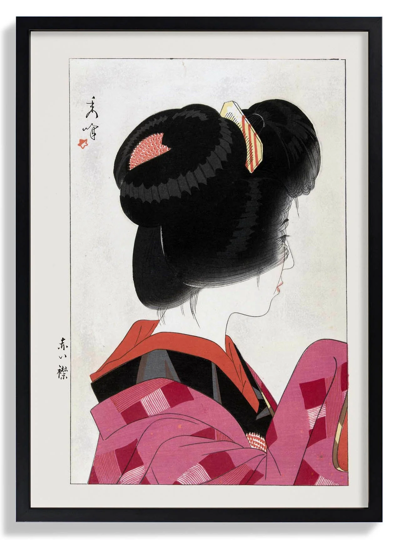 Geisha mit rotem Kragen von Yamakawa Shuho