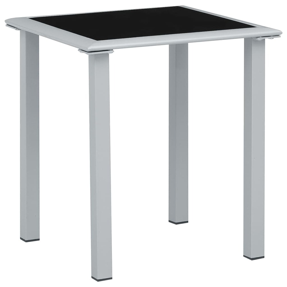 Lot de 2 transats chaise longue bain de soleil lit de jardin terrasse meuble d'extérieur avec table aluminium noir