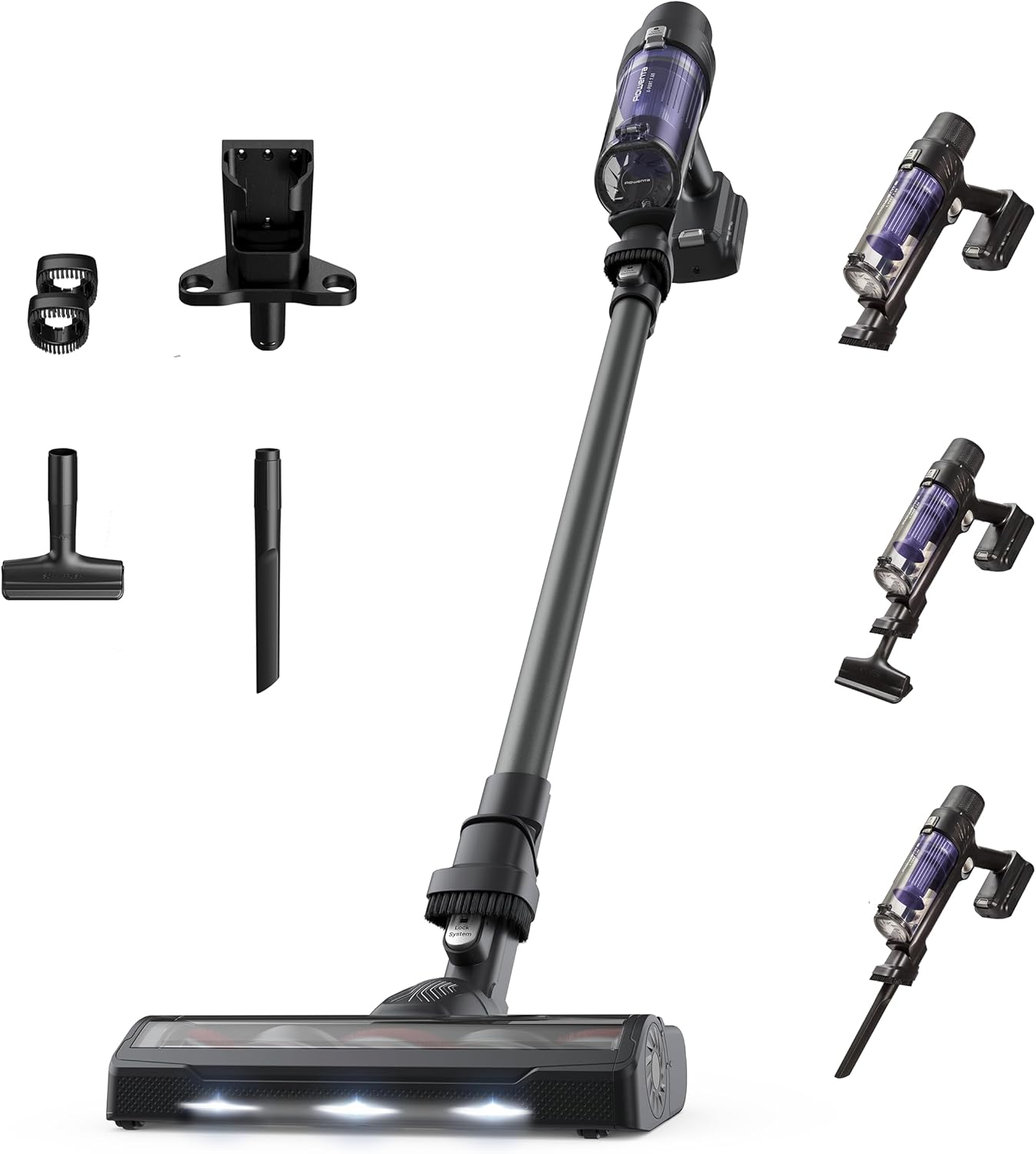 Rowenta X-Pert 7.60 Aspirateur Balai sans fil, Ultra Léger, Puissant 140W, Polyvalent, Autonomie 45min, Efficace tous Types de Sols RH6A33WO, Noir