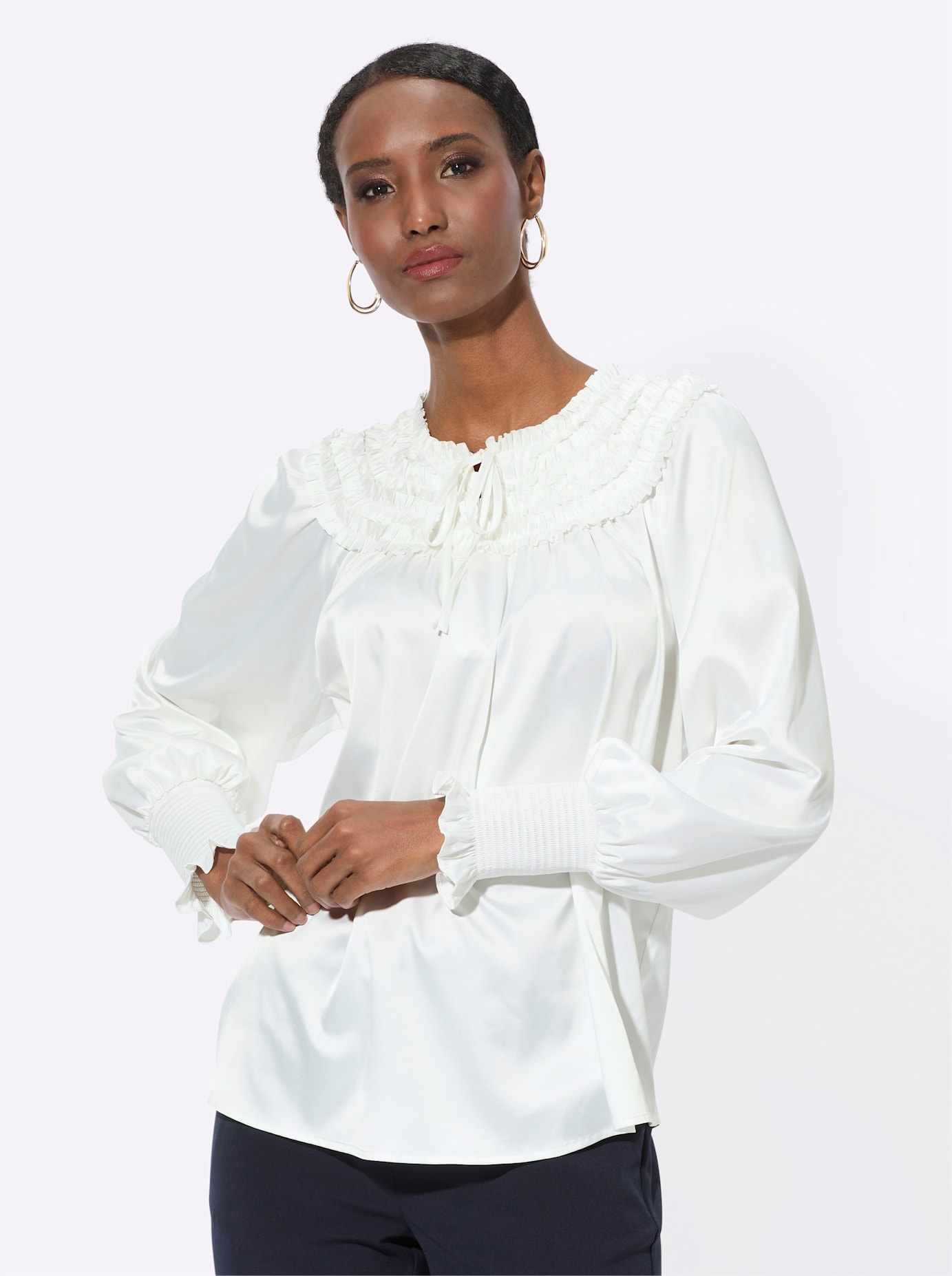 creation L Satinbluse