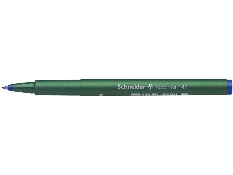 Schneider Fineliner 147 0.6 mm, Blau, 1 Stück Faserschreiber mit Hartfaserspitze