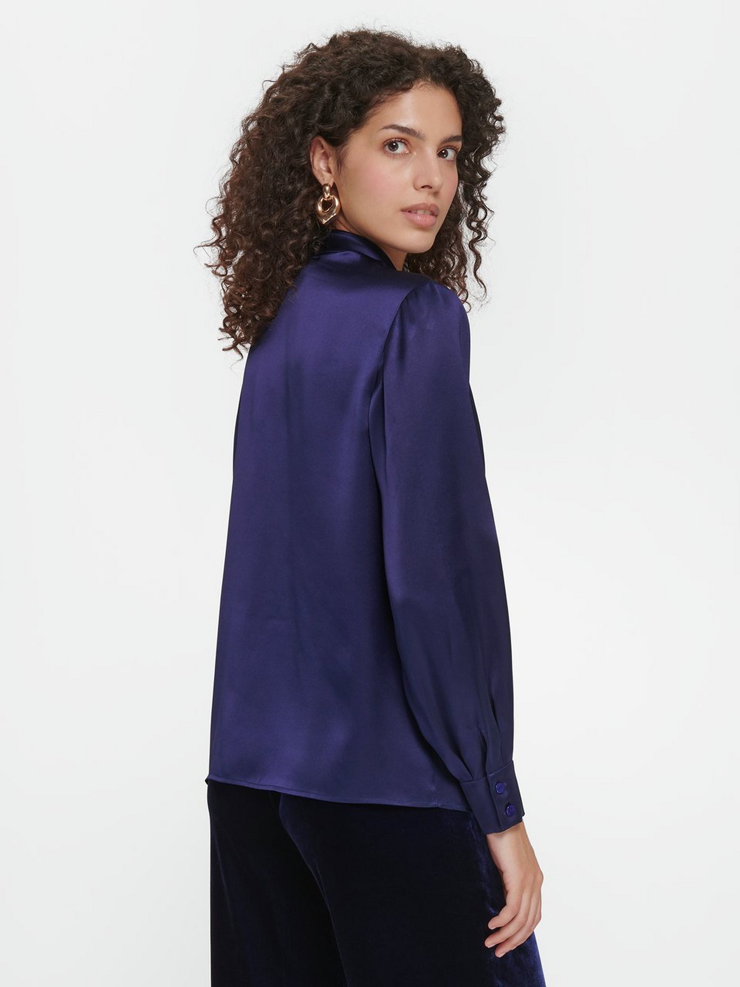 Seiden-Bluse mit Schluppe