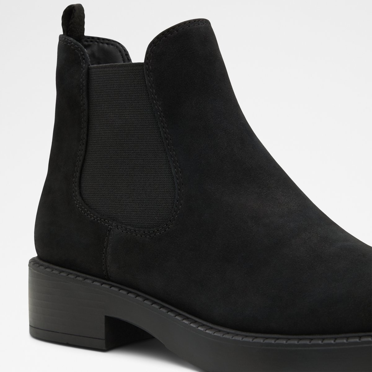 May Black Leather Nubuck Women Winter boots
