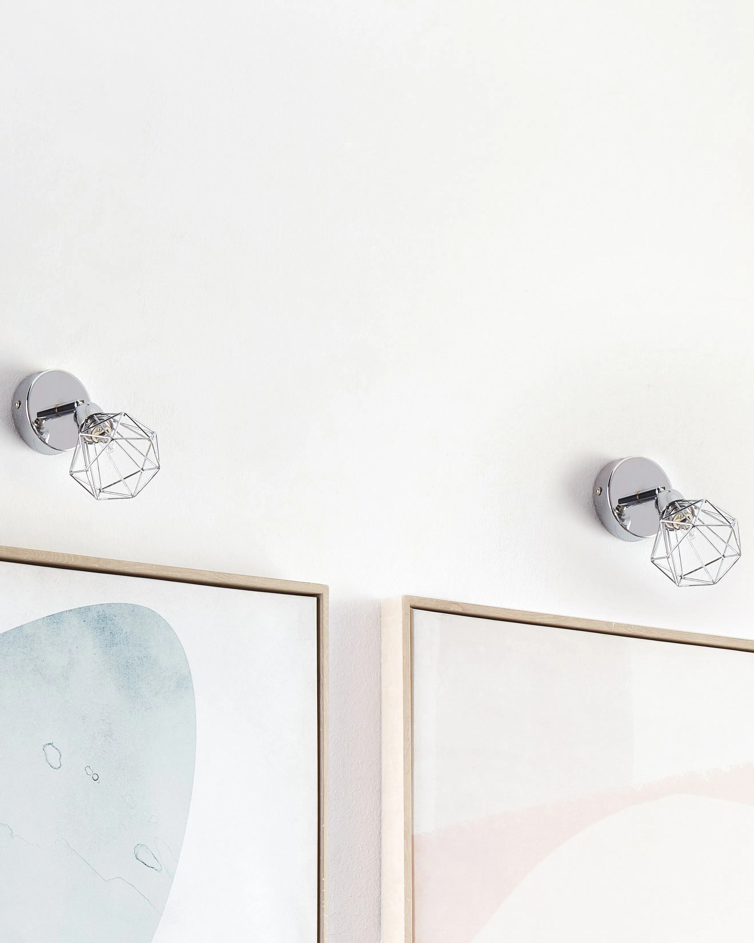 Set van 2 spotlampen ERMA verstelbaar Metaal Zilver