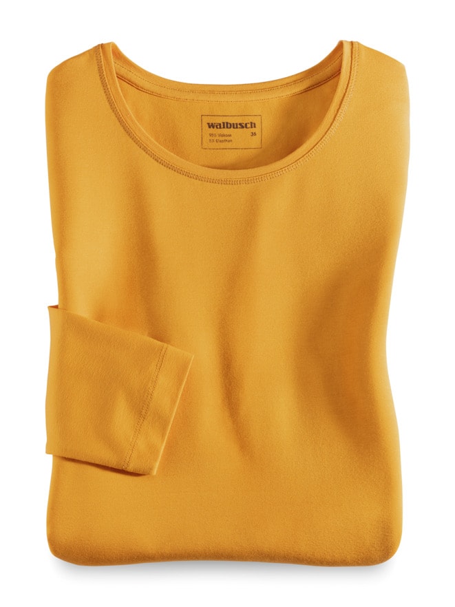 Viskose-Shirt Langarm