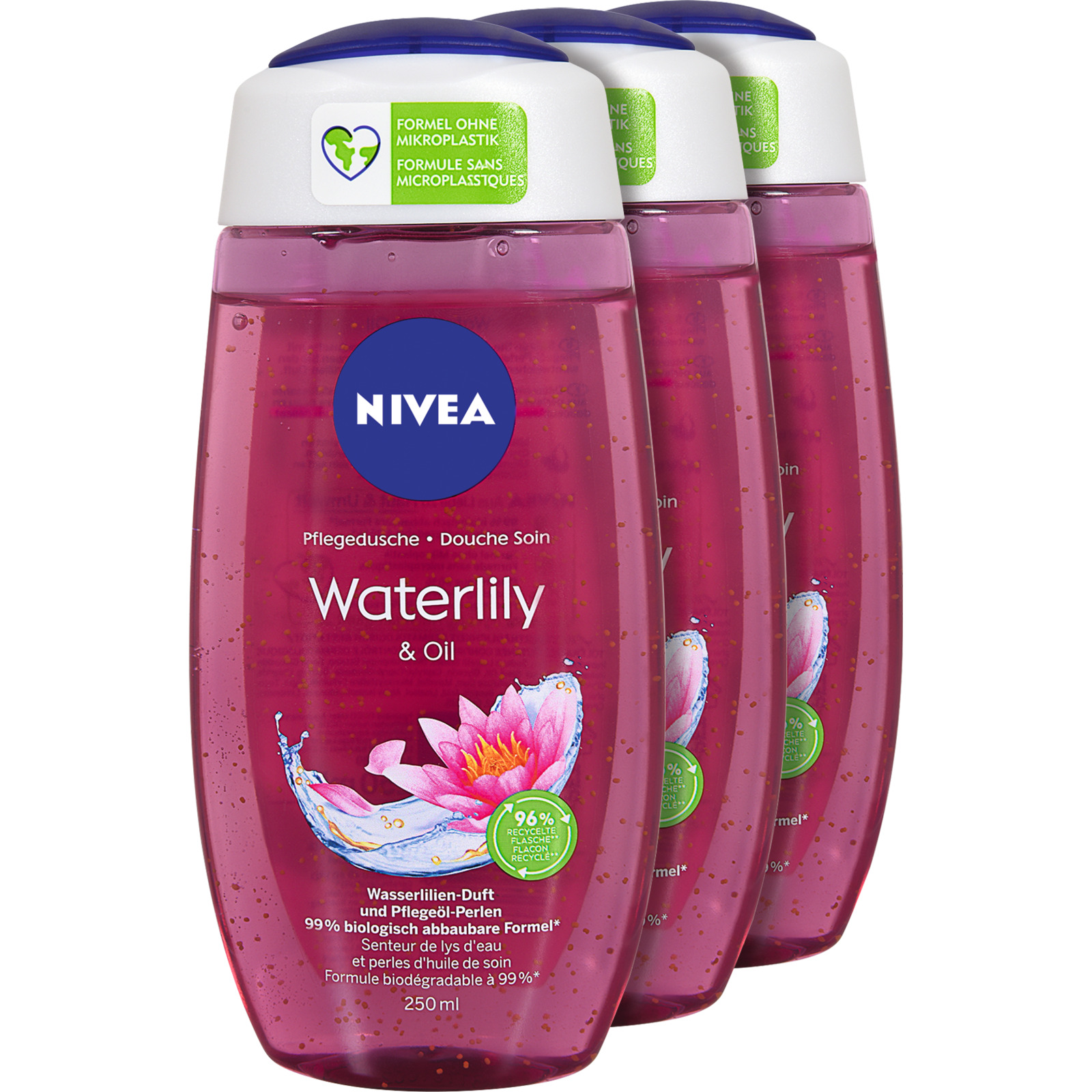 Nivea Pflegedusche Waterlily & Oil 3 x 250 ml