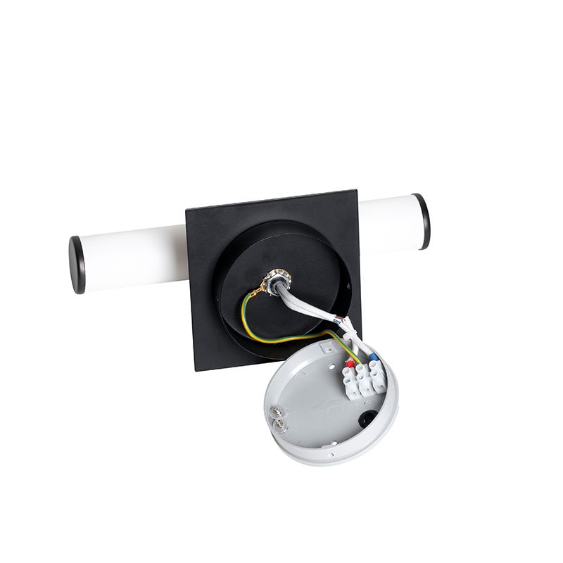Moderne badkamer wandlamp zwart IP44 2-lichts - Bath