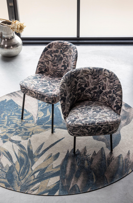 WOOOD Vogue fauteuil fluweel zwart