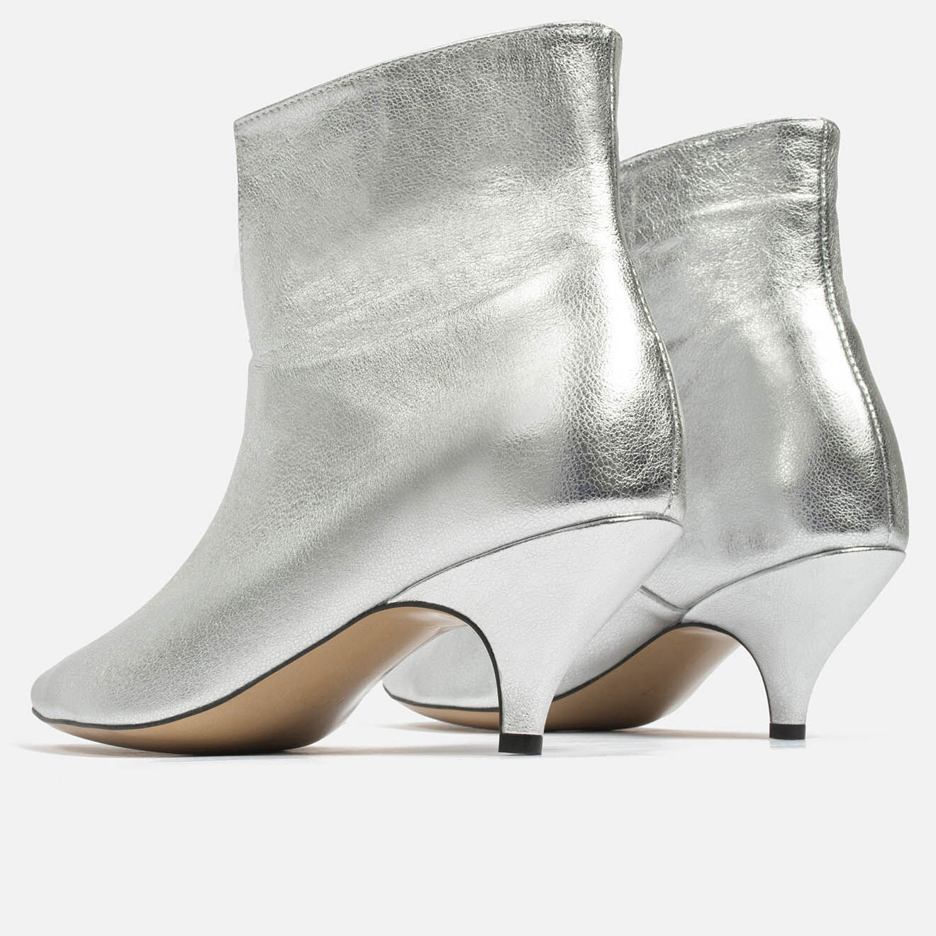 L37 Bottines en Cuir Do It For Myself argentées - Talon 6 cm