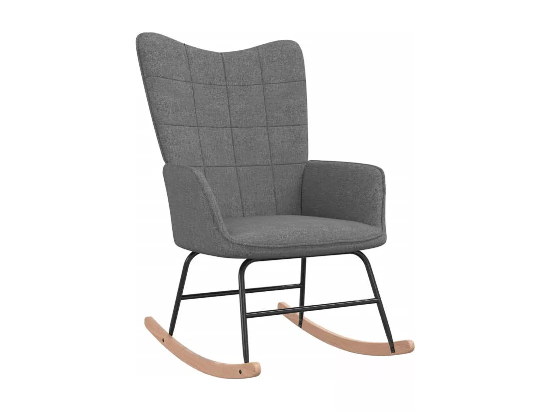 Chaise à bascule Gris foncé Tissu