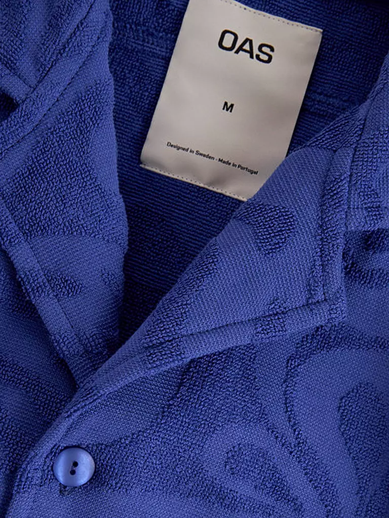 OAS Frottee Poloshirt blau