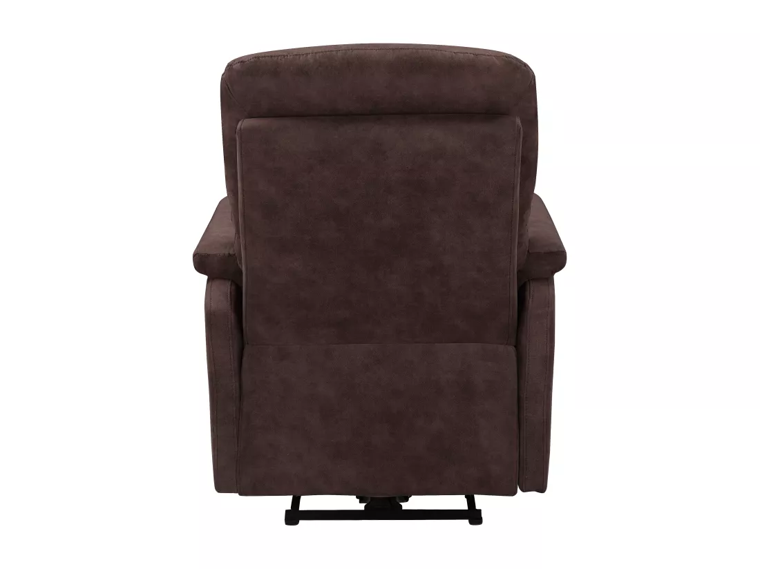 Coullon | Fauteuil de relaxation avec fonction électrique en microfibre marron foncé