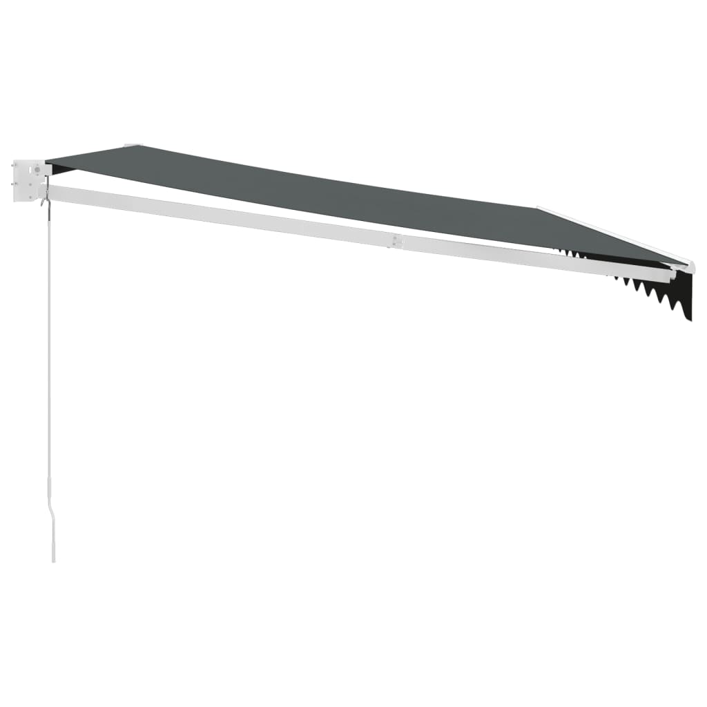 Auvent rétractable anthracite 4x3 m tissu et aluminium
