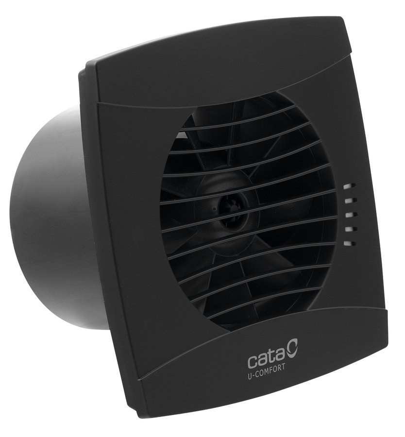 Cata UC-12 T badkamer ventilator met timer 12W Ø120mm zwart mat