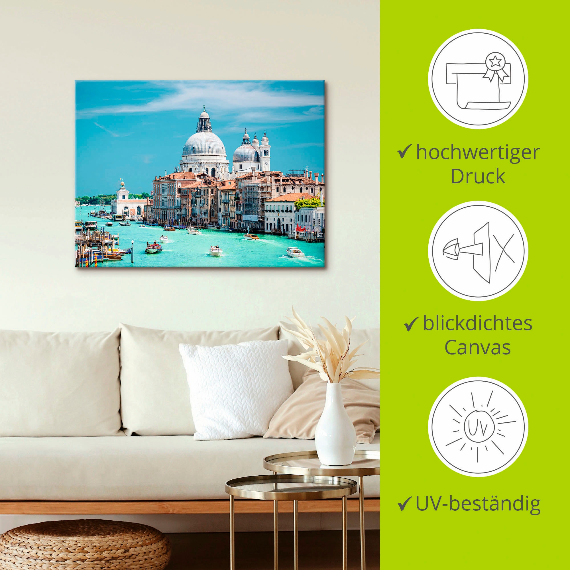Artland Leinwandbild »Venedig« Italien 1 Stk. tlg. auf Keilrahmen gespannt